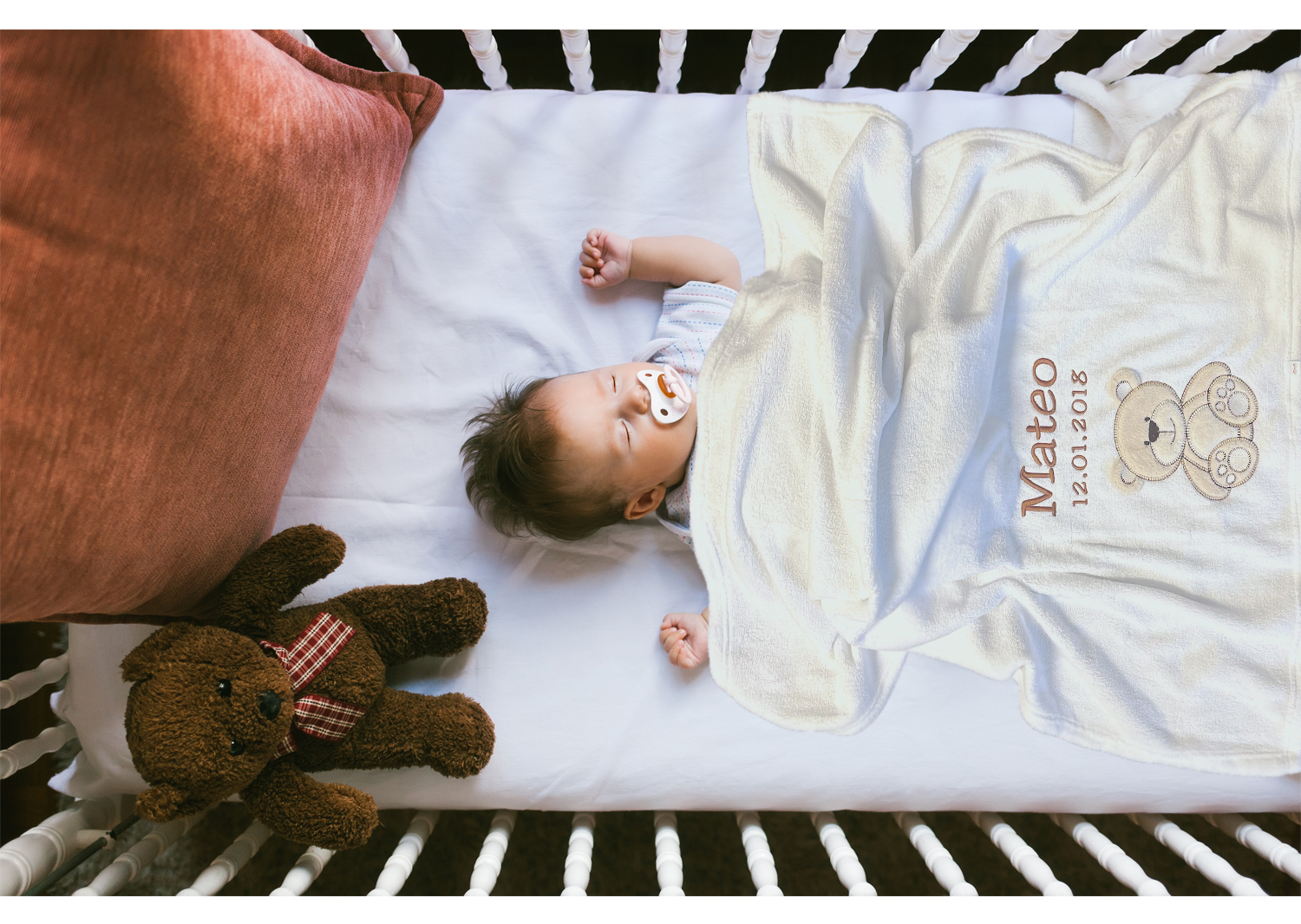 Coperte per neonati (ricamate)