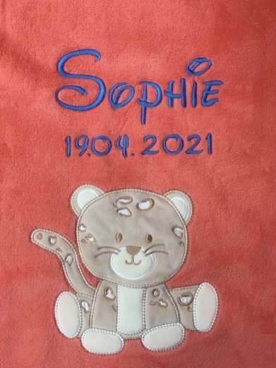Coperta per neonati - ricamata con nome - Coralle KATZE