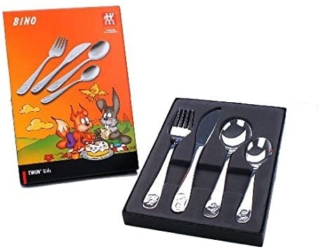 Kiddi-Media - ZWILLING 07009-210 Set di posate per bambini Bino con incisione del nome / 4 pezzi