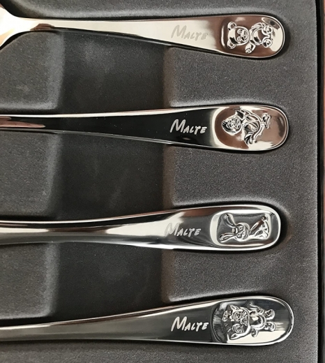 Kiddi-Media - ZWILLING 07009-210 Set di posate per bambini Bino con incisione del nome / 4 pezzi