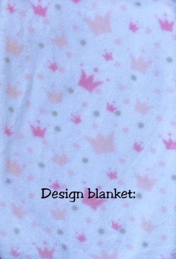 Coperta per bebè comprensiva di piumone con nome e data di nascita ricamati / morbida e coccolosa / qualità 1A (Princess 3)