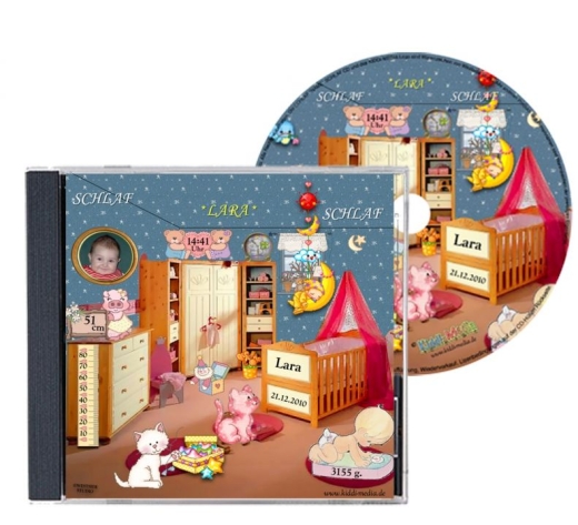 CD SCHLAFLIED - cantato con il nome di battesimo del bambino
