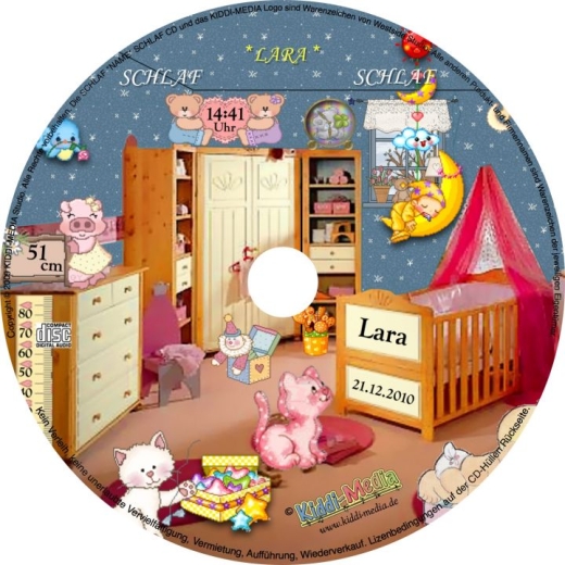 CD SCHLAFLIED - cantato con il nome di battesimo del bambino