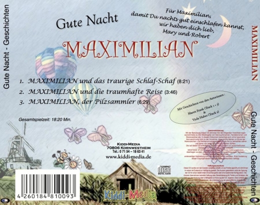 3 storie della buonanotte personalizzate su CD