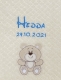 Coperta per neonati - ricamata con nome - Beige - BEAR (extra soffice)