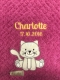 Coperta per neonati - ricamata con nome - Rosa - CAT (extra soffice)