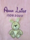 Coperta per neonati - ricamata con nome - Pink BUNNY