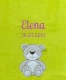 Coperta per neonati - ricamata con nome - verde lime BEAR