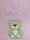 Coperta per neonati - ricamata con nome - Pink BEAR