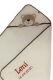 Asciugamano con cappuccio ricamato con nome e data di nascita 100x100 Beige BEAR