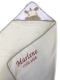Asciugamano con cappuccio ricamato con nome e data di nascita 100x100 BEIGE GIRAFFE