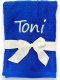 Asciugamano con ricamo personalizzato, ad esempio nome / 30x50 cm / 100x50 cm / 70x140 cm / blu reale
