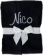 Asciugamano con ricamo personalizzato, ad esempio nome / 30x50 cm / 100x50 cm / 70x140 cm / nero