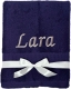 Asciugamano con ricamo personalizzato, ad esempio nome / 30x50 cm / 100x50 cm / 70x140 cm / Navy