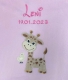 Coperta per neonati - ricamata con nome - Rosa GIRAFFE