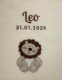 Coperta per neonati - ricamata con nome - beige LÖWE