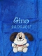 Coperta per neonati - ricamata con nome - blu DOG