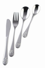 Posate per bambini con incisione del nome e motivo "ANIMALI"